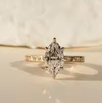 Gold Sparkling Handmade Ring